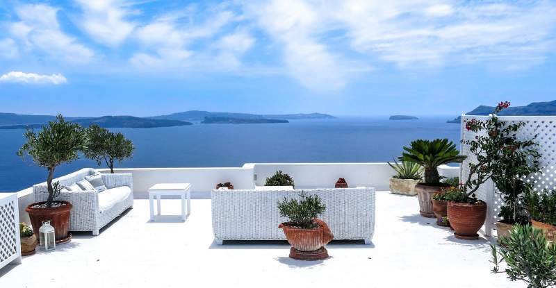 Santorini from a rooftop