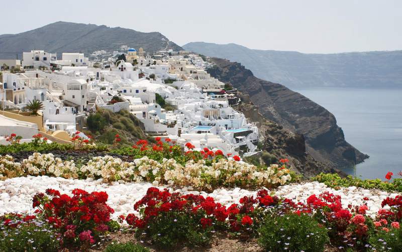 A Garden in Santorini